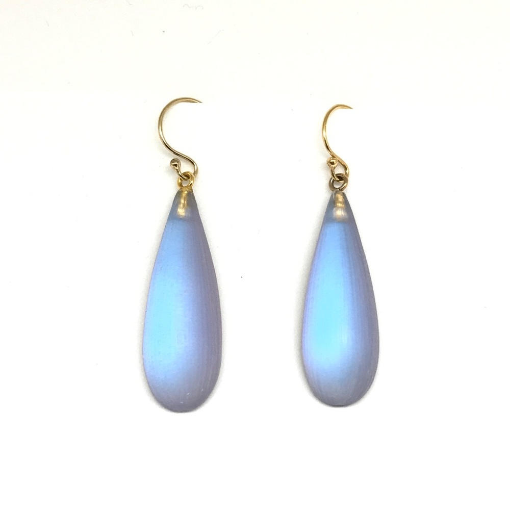 Alexis Bittar Lucite Raindrop Earrings in Metallic